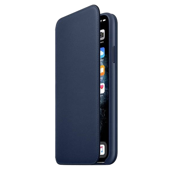iPhone 11 Pro Max Leather Folio - Dunkelblau