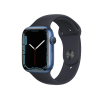 Refurbished Apple Watch Serie 7 | 45mm | Aluminium Blau | Mitternachtsblaues Sportarmband | GPS | WiFi